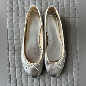 J. Crew Classic Silver Ballet Flats
